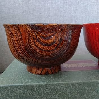 高級漆器　山中木製漆器　木地師　久保出章ニ　伝統工芸士　桜材　お茶漬け椀 Amazon.co.jp: ）匠倉院 木製漆器ペア椀（山中漆器 久保出章二作